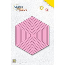 Nellie Snellen Punching and embossing templates: hexagon multiframe
