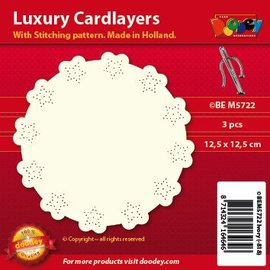 KARTEN und Zubehör / Cards dispositions de cartes de luxe pour broderie, 3 pièces
