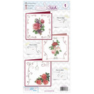 BASTELSETS / CRAFT KITS Belles cartes de broderie avec des roses