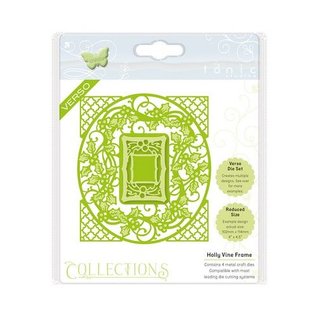 Tonic Studio´s stamping and embossing stencil: Christmas decorative frame