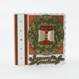 Tonic Studio´s stamping and embossing stencil: Christmas decorative frame