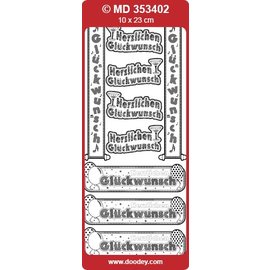 STICKER / AUTOCOLLANT Ziersticker deutsche Text Banners