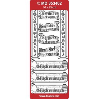 STICKER / AUTOCOLLANT Ziersticker Duitse tekst banner