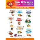 Embellishments / Verzierungen Facile Toppers 3D: tazze d'epoca