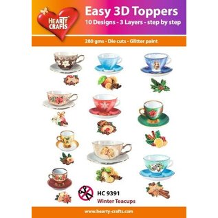 Embellishments / Verzierungen Easy 3D Toppers: Uitstekende theekopjes