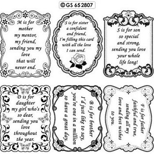 STICKER / AUTOCOLLANT Decorative frame with text in English