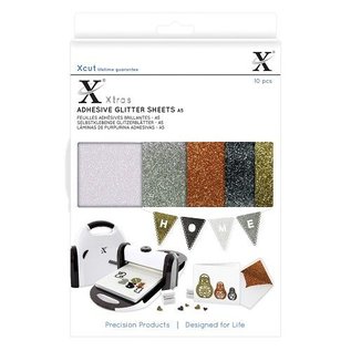 A5 Adhesive Glitter Sheets (10 stk.) Metallics