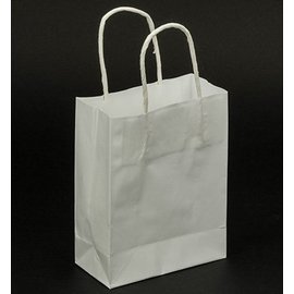 BASTELZUBEHÖR, WERKZEUG UND AUFBEWAHRUNG Paper bags, white, 5 pieces