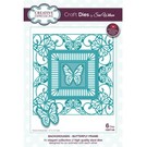 CREATIVE EXPRESSIONS und COUTURE CREATIONS Punching and embossing template: butterfly decorative frame