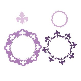 Sizzix Stamping and embossing folder SET: 3 Round decorative frame