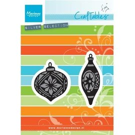 Marianne Design Ponsen en embossing sjabloon: Tiny's ornamenten ballen