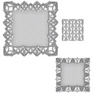 Spellbinders und Rayher Ponsen en embossing sjabloon: decoratief frame rechthoek