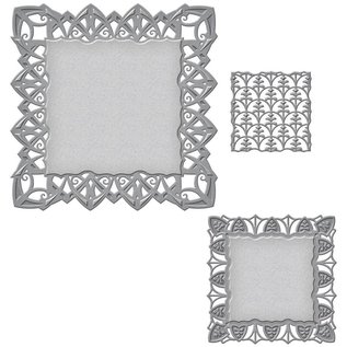 Spellbinders und Rayher Punching and embossing template: decorative frame rectangle