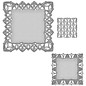 Spellbinders und Rayher Troquelado y estampado en relieve plantilla: rectángulo marco decorativo