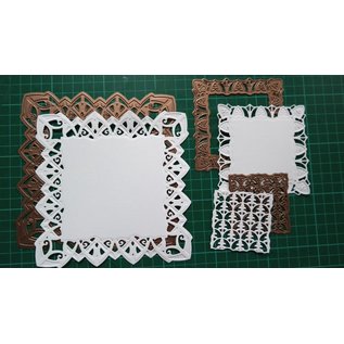 Spellbinders und Rayher Poinçonnage et modèle de gaufrage: cadre décoratif rectangle