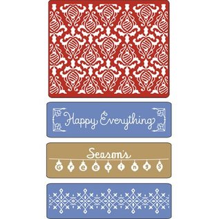 embossing Präge Folder Preging mapper, Holiday Damask, Vintage Border