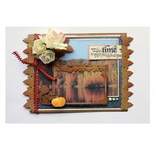 Joy!Crafts / Jeanine´s Art, Hobby Solutions Dies /  Estampillage et gaufrage pochoir: border avec des feuilles