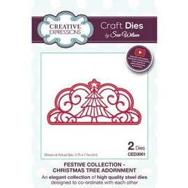 CREATIVE EXPRESSIONS und COUTURE CREATIONS NEW: punching and embossing template: decorative border, Christmas