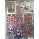 Bilder, 3D Bilder und ausgestanzte Teile usw... 3D Die cut sheets Metallic LOOK: Flowers