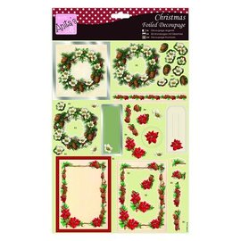 Bilder, 3D Bilder und ausgestanzte Teile usw... Exclusive 3D Die cut sheets with silver effect, Christmas Theme