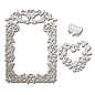 Spellbinders und Rayher Punching and embossing template: Floral frame with heart