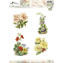 Studio Light A4 Bilderbogen: Jolies Fleurs