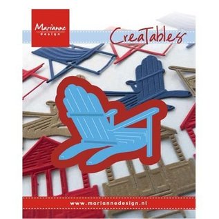 Marianne Design Troquelado y estampado en relieve plantilla: tumbona silla / playa