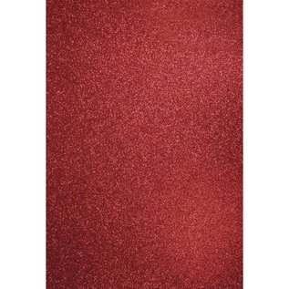 Karten und Scrapbooking Papier, Papier blöcke A4 håndverket kartong: Glitter kardinal rød