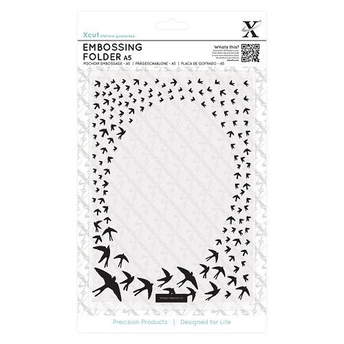 Docrafts / X-Cut dossiers de gaufrage A5 avec hirondelles cadre Docrafts / X-Cut dossiers de gaufrage A5 avec hirondelles cadre