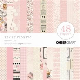 Kaisercraft und K&Company Designerblock, Peekaboo, Baby Girl