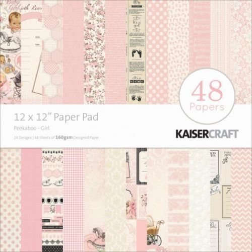 Kaisercraft und K&Company Designerblock, Peekaboo, Baby Girl Kaisercraft und K&Company Designerblock, Peekaboo, Baby Girl