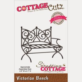 Cottage Cutz Troquelado y estampado en relieve plantilla: Banco de estilo victoriano