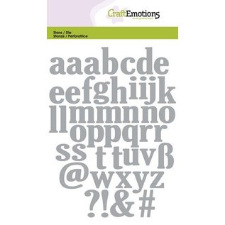 Craftemotions Punching and embossing template: lowercase