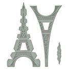 Spellbinders und Rayher Ponsen en embossing sjabloon: Shapeabilities GLD 010 Le Tour Eiffel