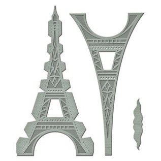 Spellbinders und Rayher Stansning og prægning skabelon: Shapeabilities GLD 010 Le Tour Eiffel