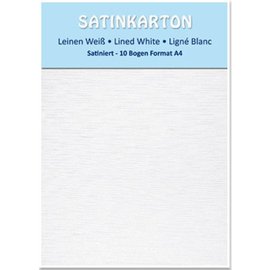 Karten und Scrapbooking Papier, Papier blöcke cartón satinado, ambos lados de satén, lino blanco