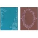 Sizzix Embossing folders, 2 stuks, frame met wervelingen en frames met bloemenmotief