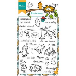 Marianne Design Transparent stamp: Peep chicks