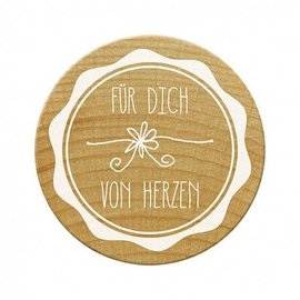 Stempel / Stamp: Holz / Wood Woodies Stempel, Für dich von Herzen