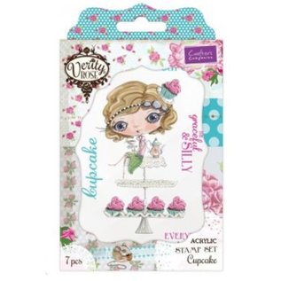 Crafter's Companion Stamp + robinet de base Carte: Fille avec Cupcake