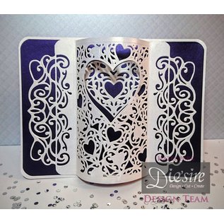 Die'sire Punching and embossing template: Filigree Heart frame