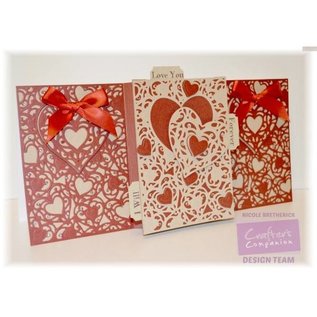 Die'sire Punching and embossing template: Filigree Heart frame