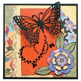 Marianne Design Ponsen en embossing sjabloon: Butterfly
