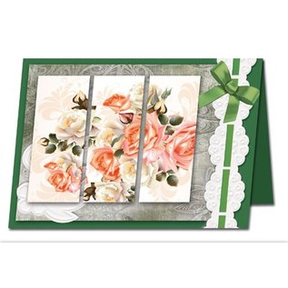 BASTELSETS / CRAFT KITS Bastelset: Triptychonkarten (carte trifold) avec des fleurs