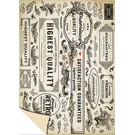 Karten und Scrapbooking Papier, Papier blöcke 1 Bogen Designerkarton "Vintage Labels", 250g.-Qualität Format: 24 x 34cm
