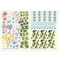 Embellishments / Verzierungen Stanzbogen, 2er Set Blumen Gestaltungen, blau