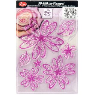 VIVA DEKOR (MY PAPERWORLD) Transparent Stempel, 3D Blumen