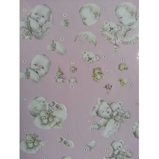 Bilder, 3D Bilder und ausgestanzte Teile usw... Background bow + cut sheets, Theme: Baby