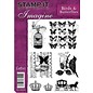 Crafter's Companion A5 Umontert stempel satt: fugler, sommerfugler, krone og vogn med hest