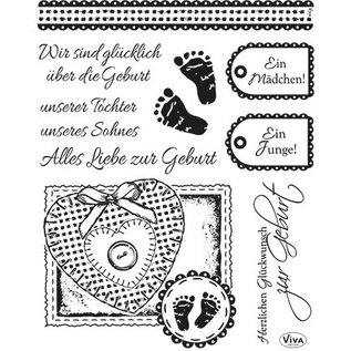 VIVA DEKOR (MY PAPERWORLD) Transparent stempel sæt: fødsel